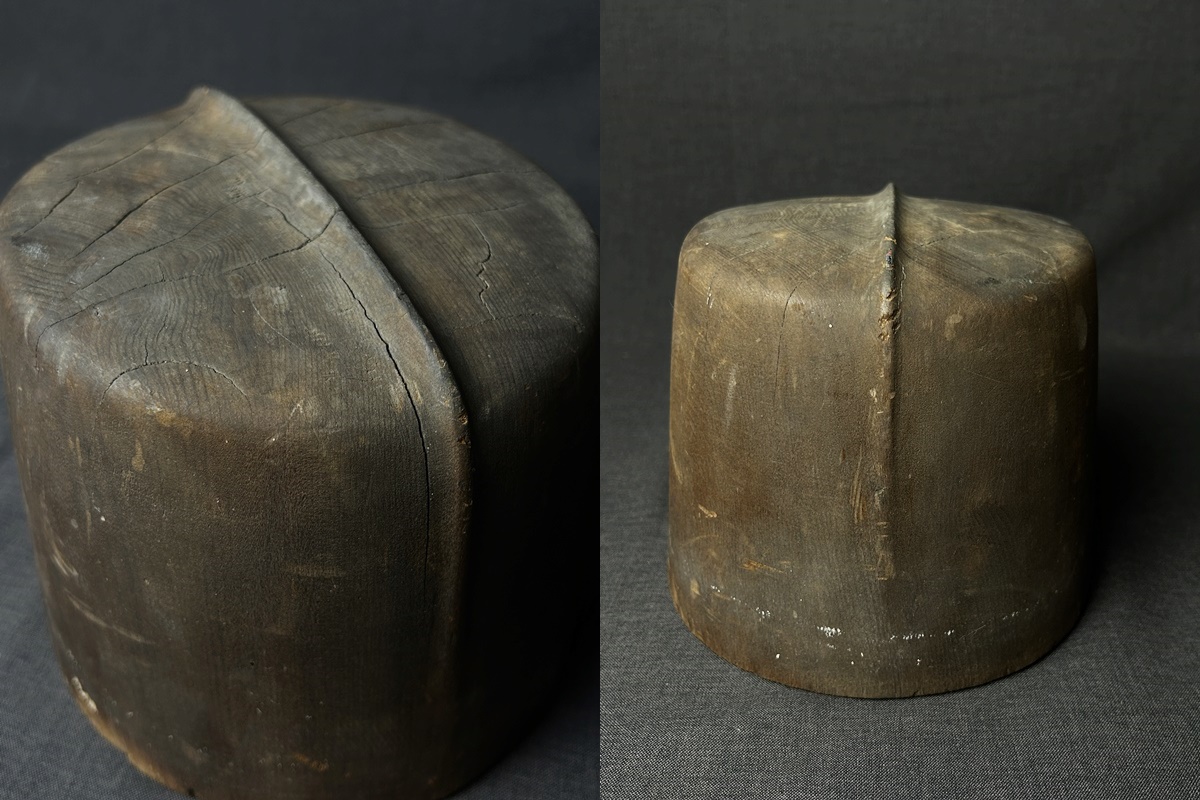 木製 帽子木型 オブジェ◇飾り台/インテリア/雑貨/古道具/ビンテージ